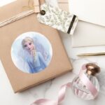 Frozen 2 Elsa Face Your Fear Classic Round Sticker