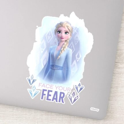 Frozen 2 Elsa Face Your Fear Sticker