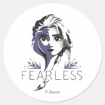 Frozen 2 Elsa Fearless Classic Round Sticker