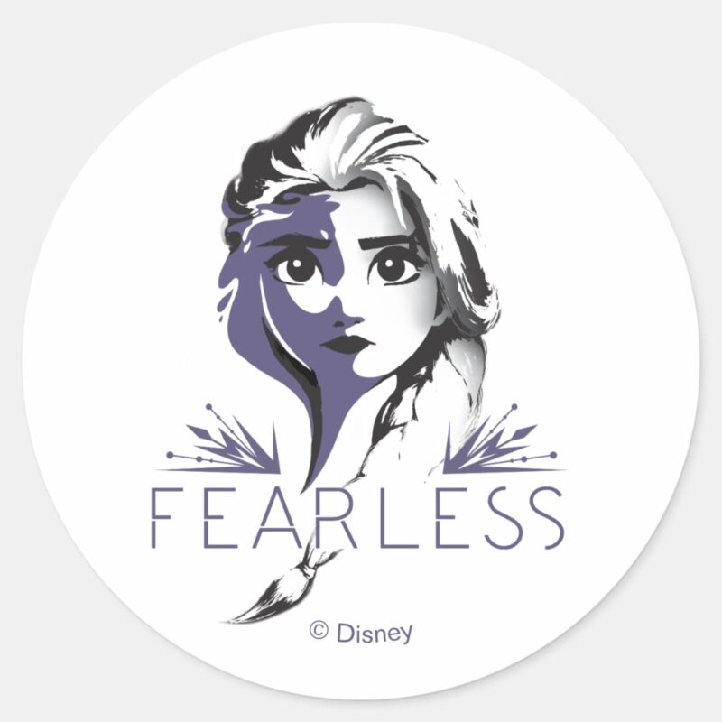 Frozen 2 Elsa Fearless Classic Round Sticker