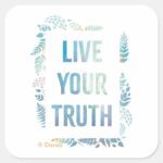 Frozen 2 Live Your Truth Square Sticker