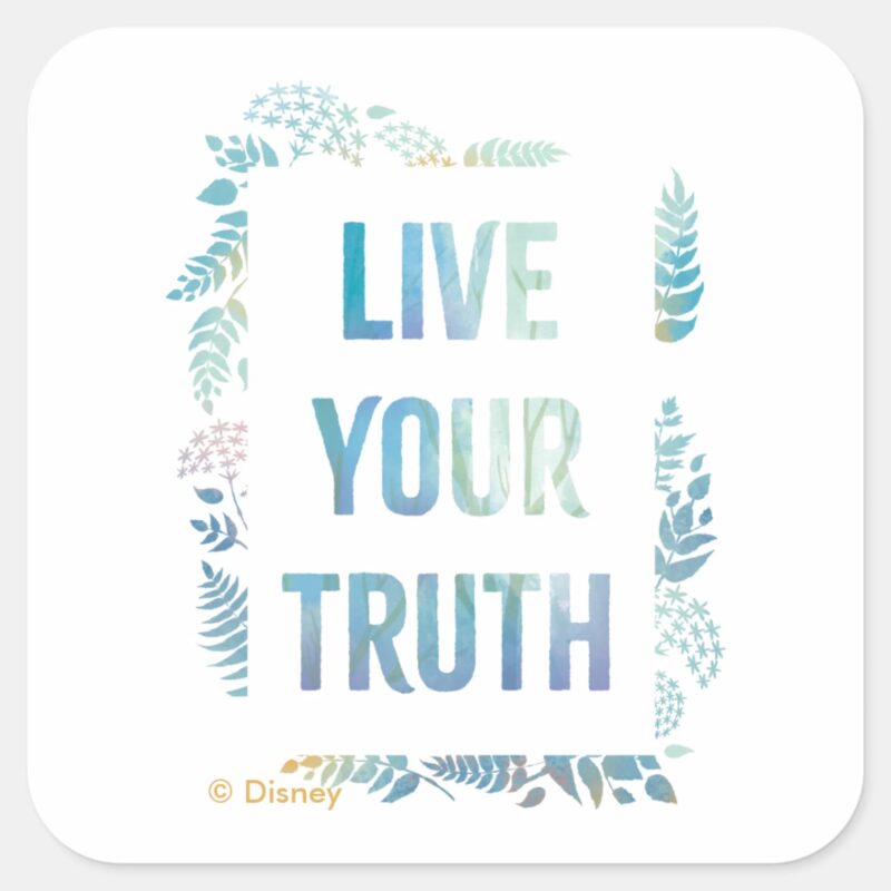 Frozen 2 Live Your Truth Square Sticker
