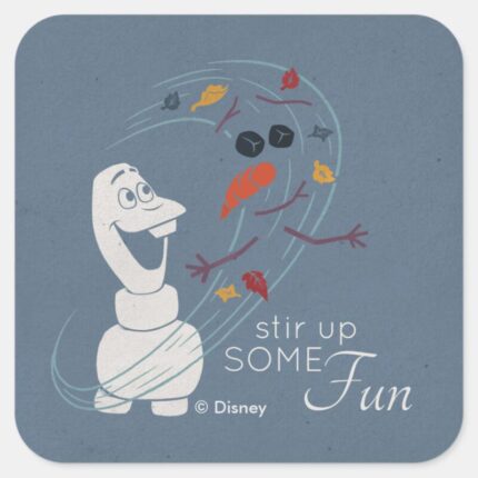 Frozen 2 Olaf And The Wind Square Sticker