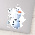 Frozen 2 Olaf With Stylized Name Graphic Sticker