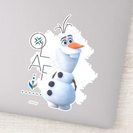 Frozen 2 Olaf With Stylized Name Graphic Sticker