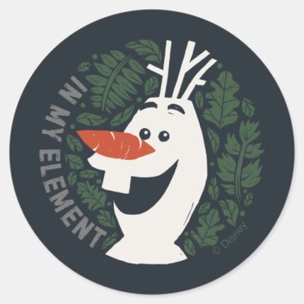 Frozen 2 Olaf In My Element Classic Round Sticker