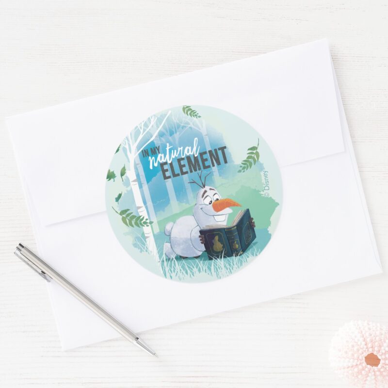 Frozen 2 Olaf In My Natural Element Classic Round Sticker