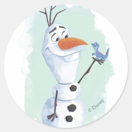 Frozen 2 Olaf Nature Is Magical Classic Round Sticker