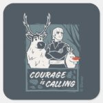 Frozen 2 Sven Kristoff Olaf Courage Square Sticker