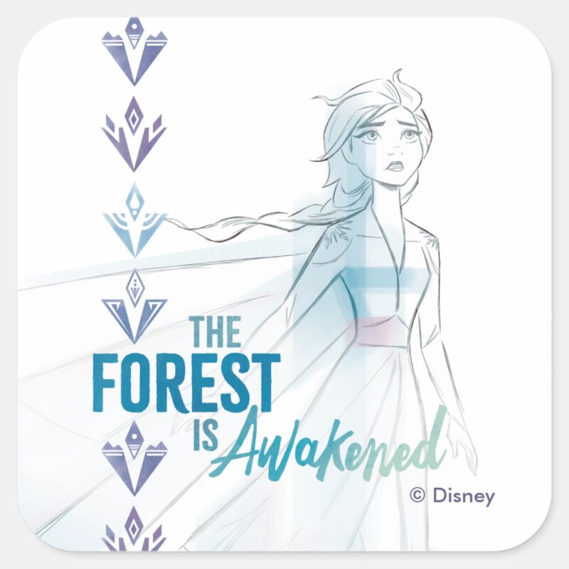 Frozen 2 The Forest Is Awakened Square Sticker