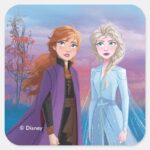 Frozen 2 Anna Elsa A Journey Together Square Sticker