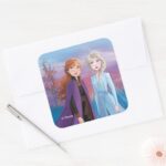 Frozen 2 Anna Elsa A Journey Together Square Sticker