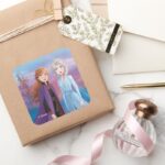 Frozen 2 Anna Elsa A Journey Together Square Sticker