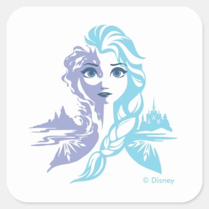 Frozen 2 Elsa Frozen Reign Square Sticker
