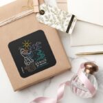 Frozen 2 Olaf Genius By Nature Square Sticker