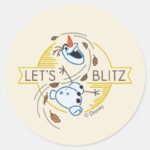 Frozen 2 Olaf Lets Blitz Classic Round Sticker