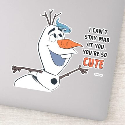 Frozen 2 Olaf Bruni I Cant Stay Mad At You Sticker