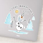 Frozen 2 Olaf I Love Warm Hugs Sketch Sticker