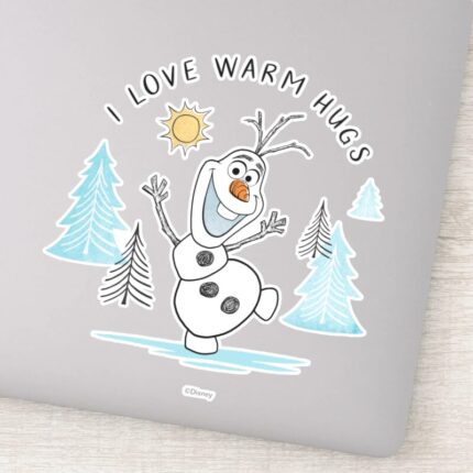 Frozen 2 Olaf I Love Warm Hugs Sketch Sticker