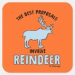 Frozen 2 The Best Proposals Involve Reindeer Square Sticker