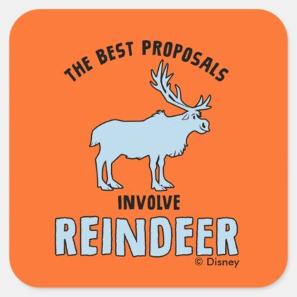 Frozen 2 The Best Proposals Involve Reindeer Square Sticker