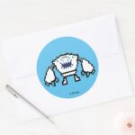 Frozen 8 Bit Marshmallow Classic Round Sticker