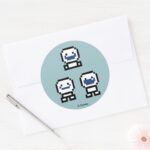 Frozen 8 Bit Snowgies Classic Round Sticker