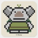 Frozen 8 Bit Troll Square Sticker