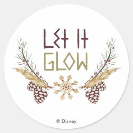 Frozen Let It Glow Classic Round Sticker