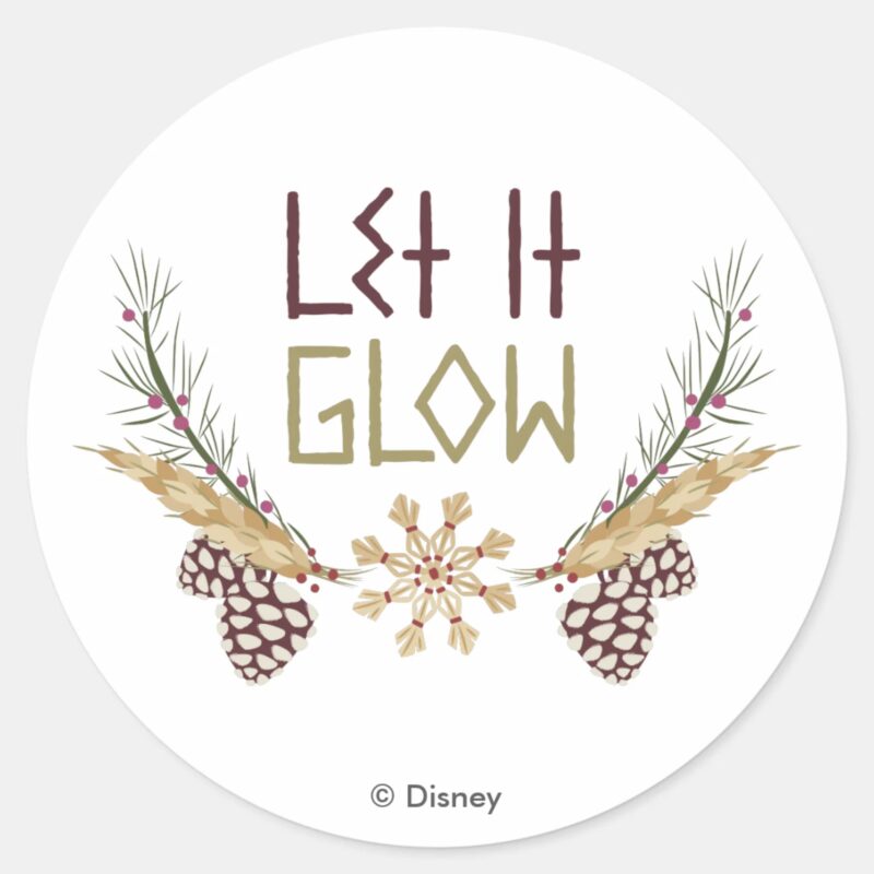 Frozen Let It Glow Classic Round Sticker