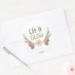 Frozen Let It Glow Classic Round Sticker