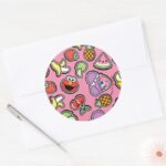 Fruity Sticker Elmo Abby Cadabby Pattern