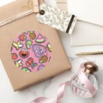 Fruity Sticker Elmo Abby Cadabby Pattern