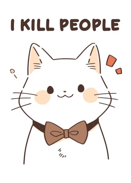 Funny I Kill People Cat Poster