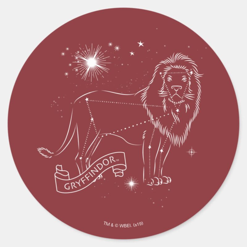 GRYFFINDOR™ Constellation Graphic Classic Round Sticker GRYFFINDOR™ Constellation Graphic Classic Round Sticker