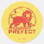 GRYFFINDOR™ Prefect Badge Classic Round Sticker