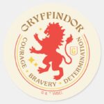 GRYFFINDOR™ Red Lion House Pride Badge Classic Round Sticker