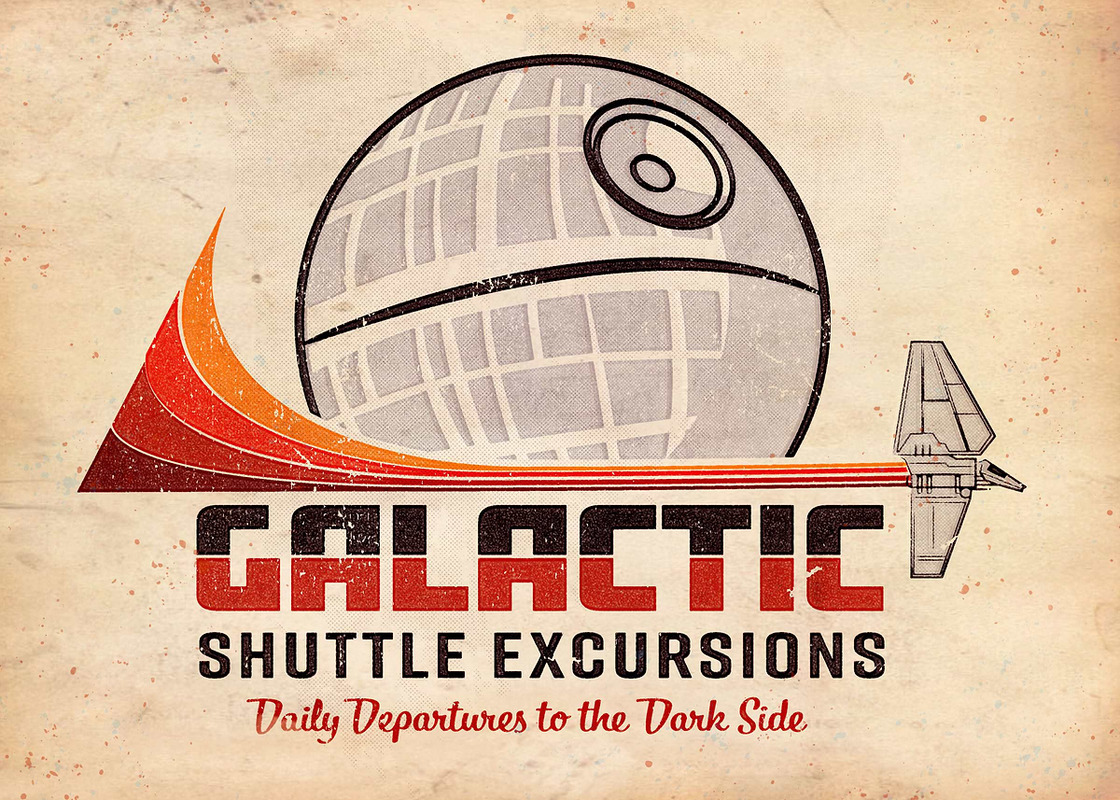 Galactic Shuttle Excursions Starwars Poster
