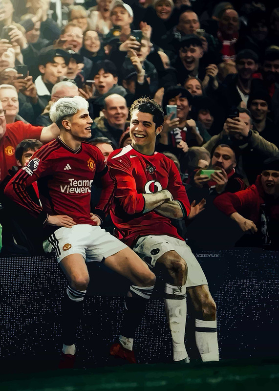 Garnacho X CR7 Football Poster