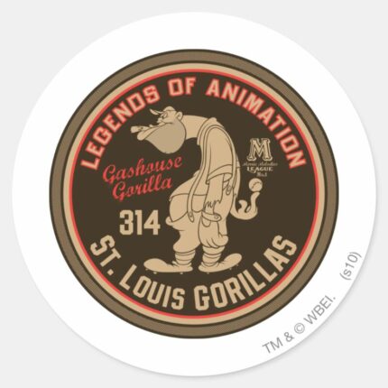 Gashouse Gorillas Logo Feat. Pitcher Classic Round Sticker