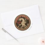 Gashouse Gorillas Logo Feat. Pitcher Classic Round Sticker