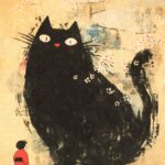 Giant Neko Cat Yokai Poster