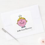 Giggling Little Miss Princess Square Sticker