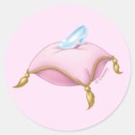 Glass Slipper Classic Round Sticker