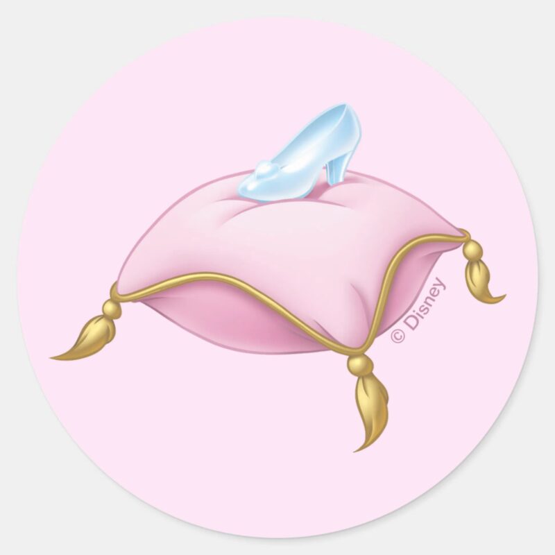 Glass Slipper Classic Round Sticker Glass Slipper Classic Round Sticker