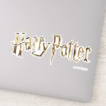 Gold Harry Potter Logo Sticker