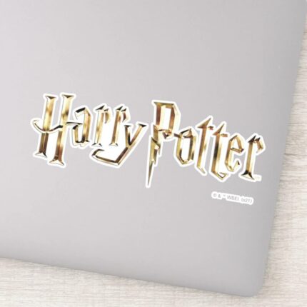 Gold Harry Potter Logo Sticker