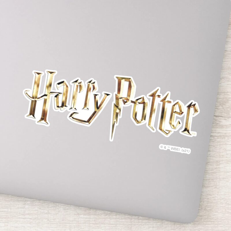 Gold Harry Potter Logo Sticker Gold Harry Potter Logo Sticker