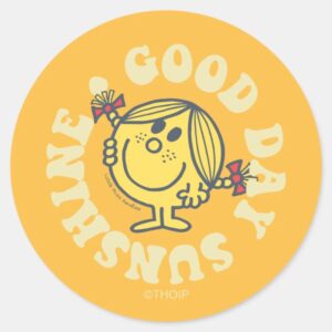 Good Day Little Miss Sunshine Classic Round Sticker