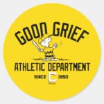 Good Grief Athletic Department Classic Round Sticker